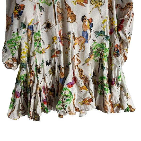 Rhode Ella Jungle Print Boho Long Sleeve A-Line Mini Dress Size XS - Picture 12 of 15